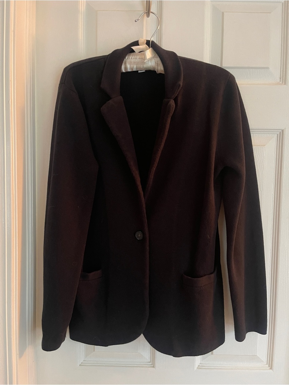 J. Crew Black Knit Single-Button Blazer - Picture 3 of 5